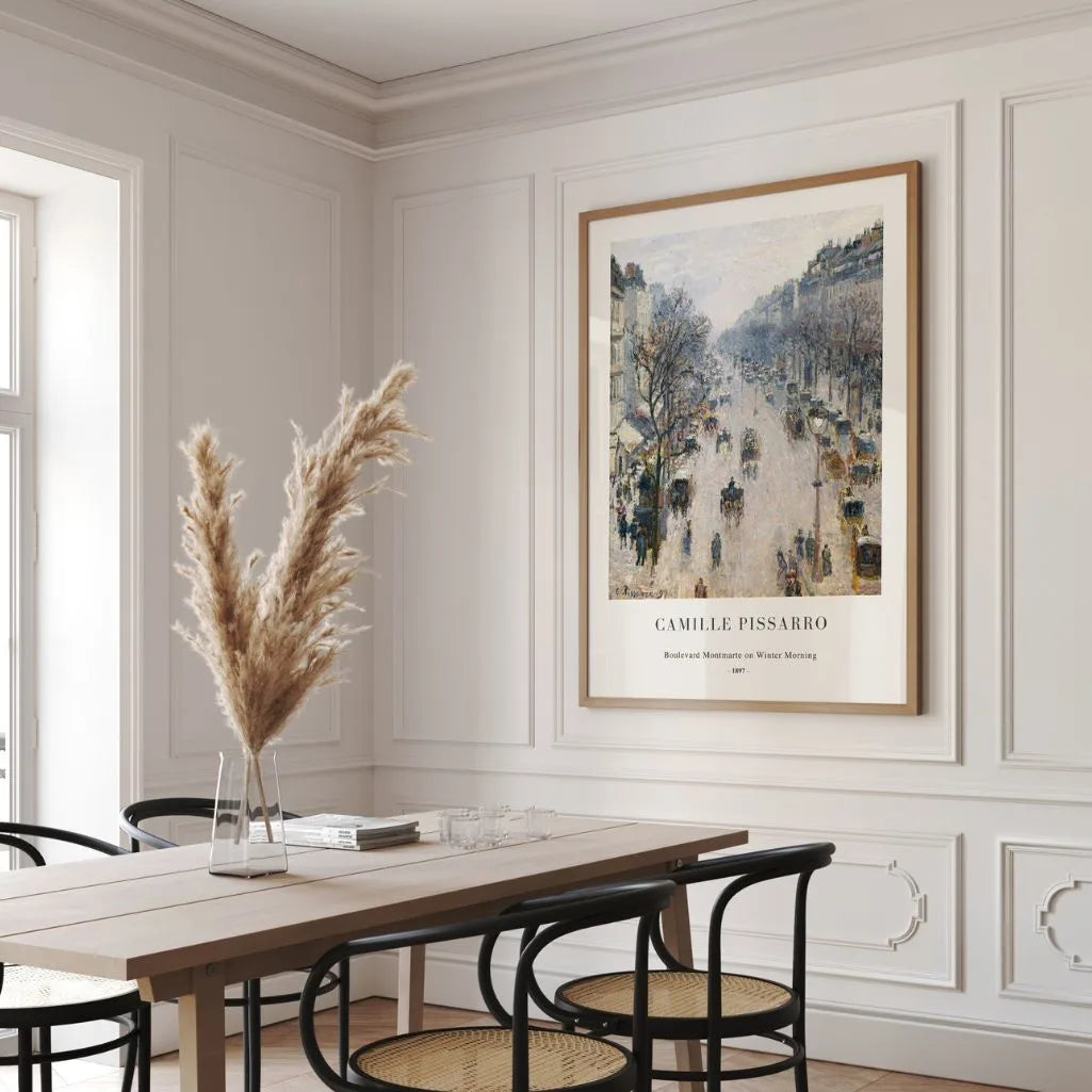 Camille Pissarro Plakat – Boulevard Montmartre w zimowy poranek (1897) | Plakat Portretowy