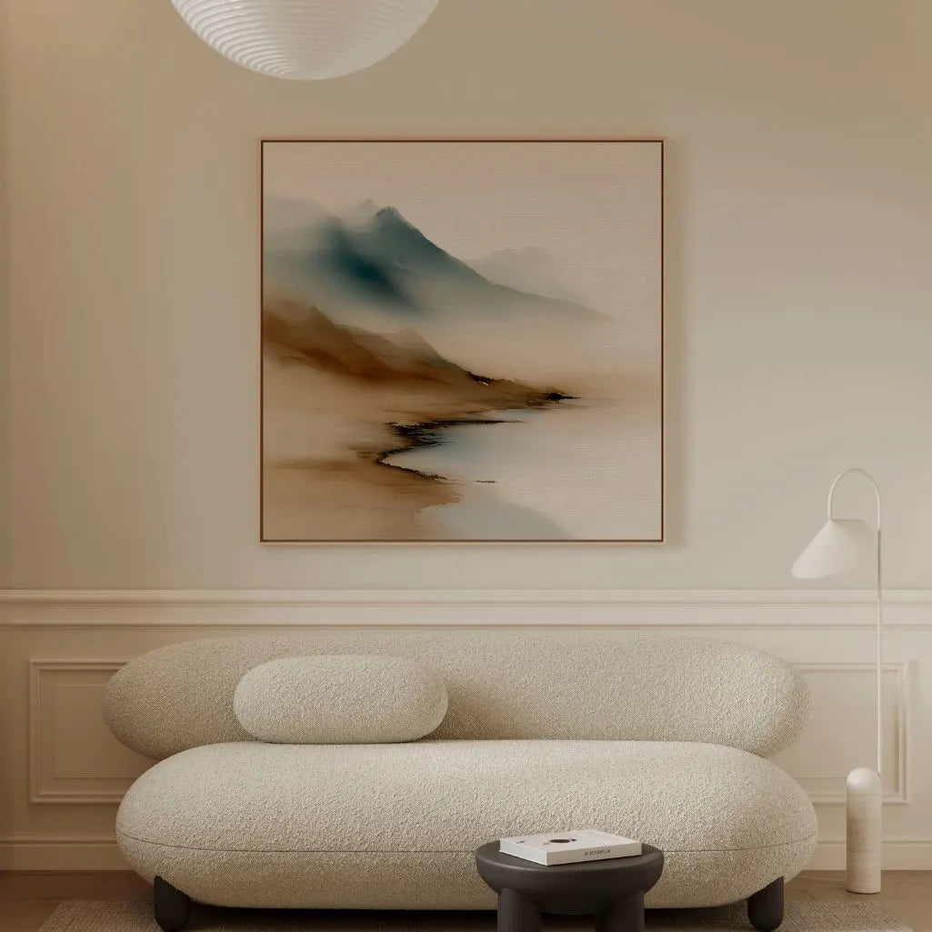 Obraz na płótnie w ramie – Cisza gór