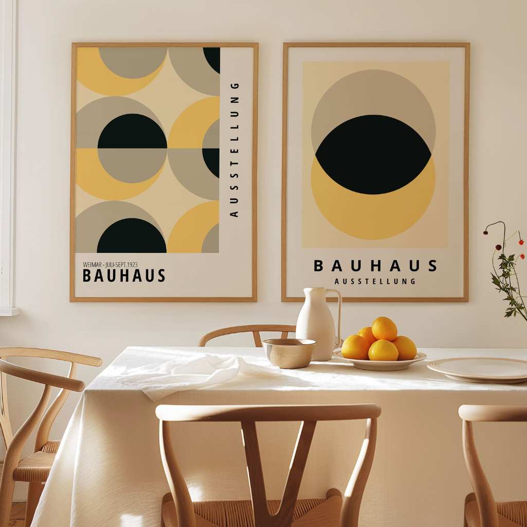 Bauhaus Żółty – Zestaw 2 plakatów