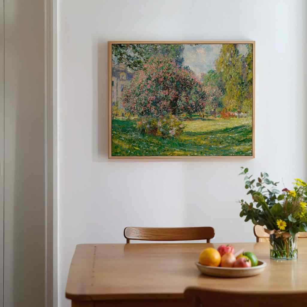 Obraz na płótnie w ramie - Park Monceau