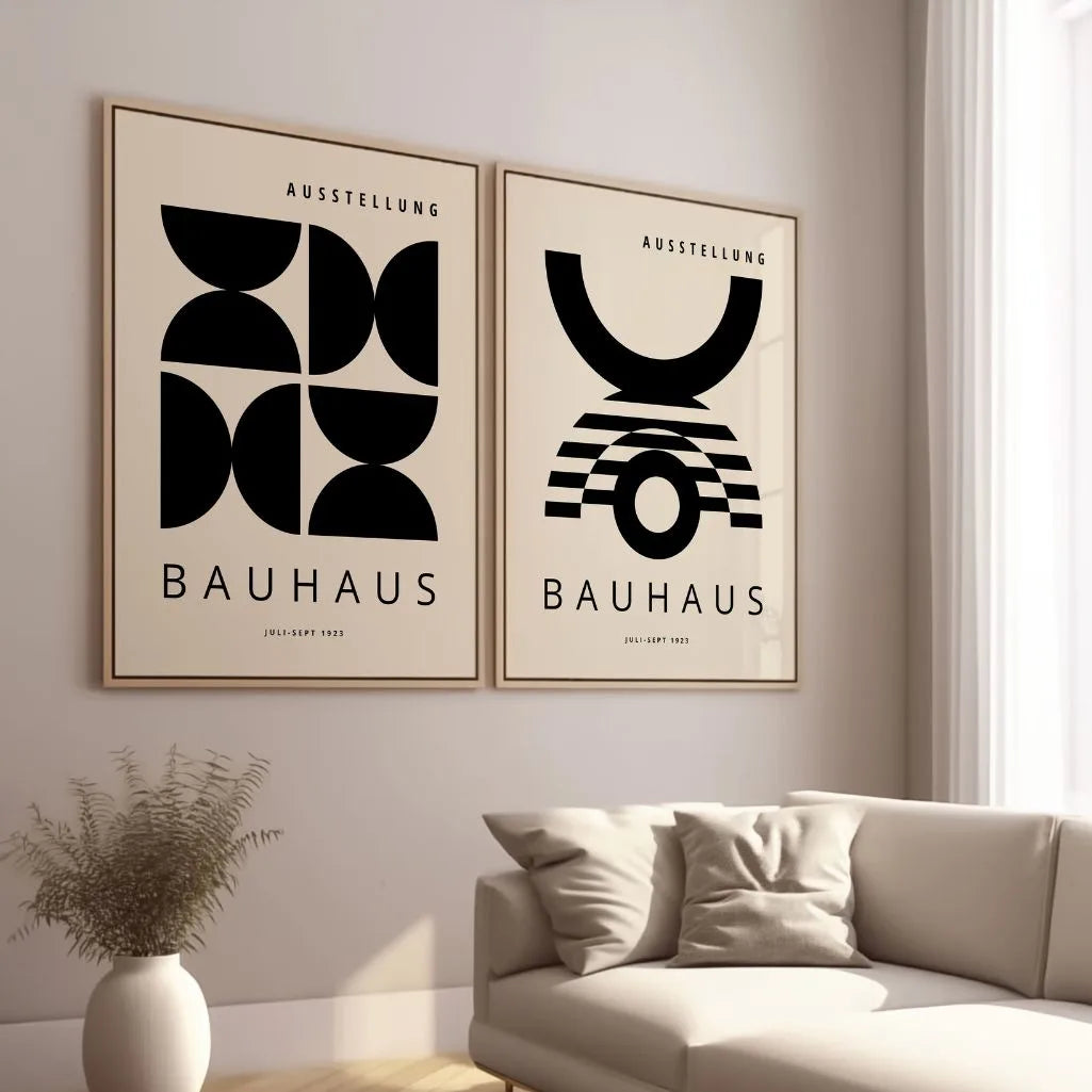 Bauhaus Czarne formy – Zestaw 2 plakatów