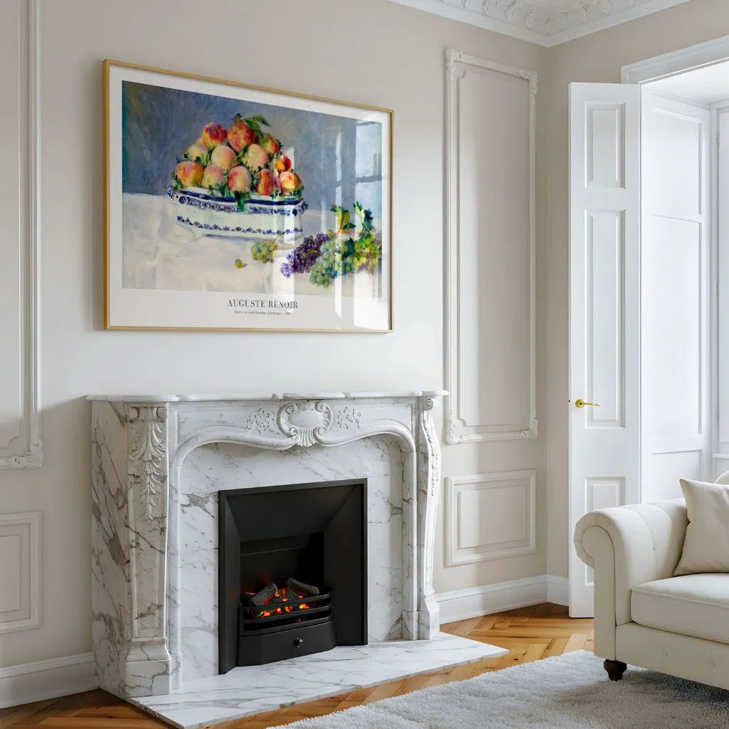 Auguste Renoir – Martwa natura z brzoskwiniami i winogronami Plakat