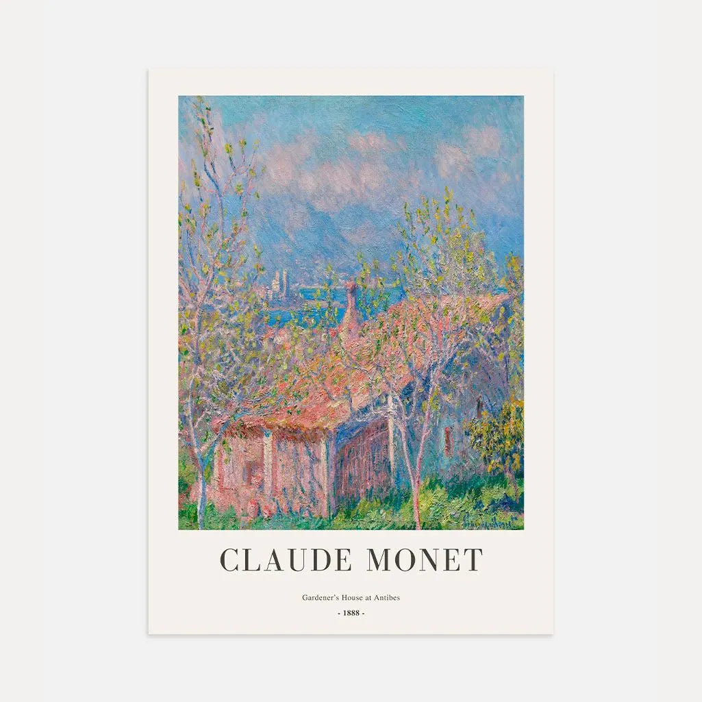 Claude Monet – Dom ogrodnika w Antibes (1888) Plakat