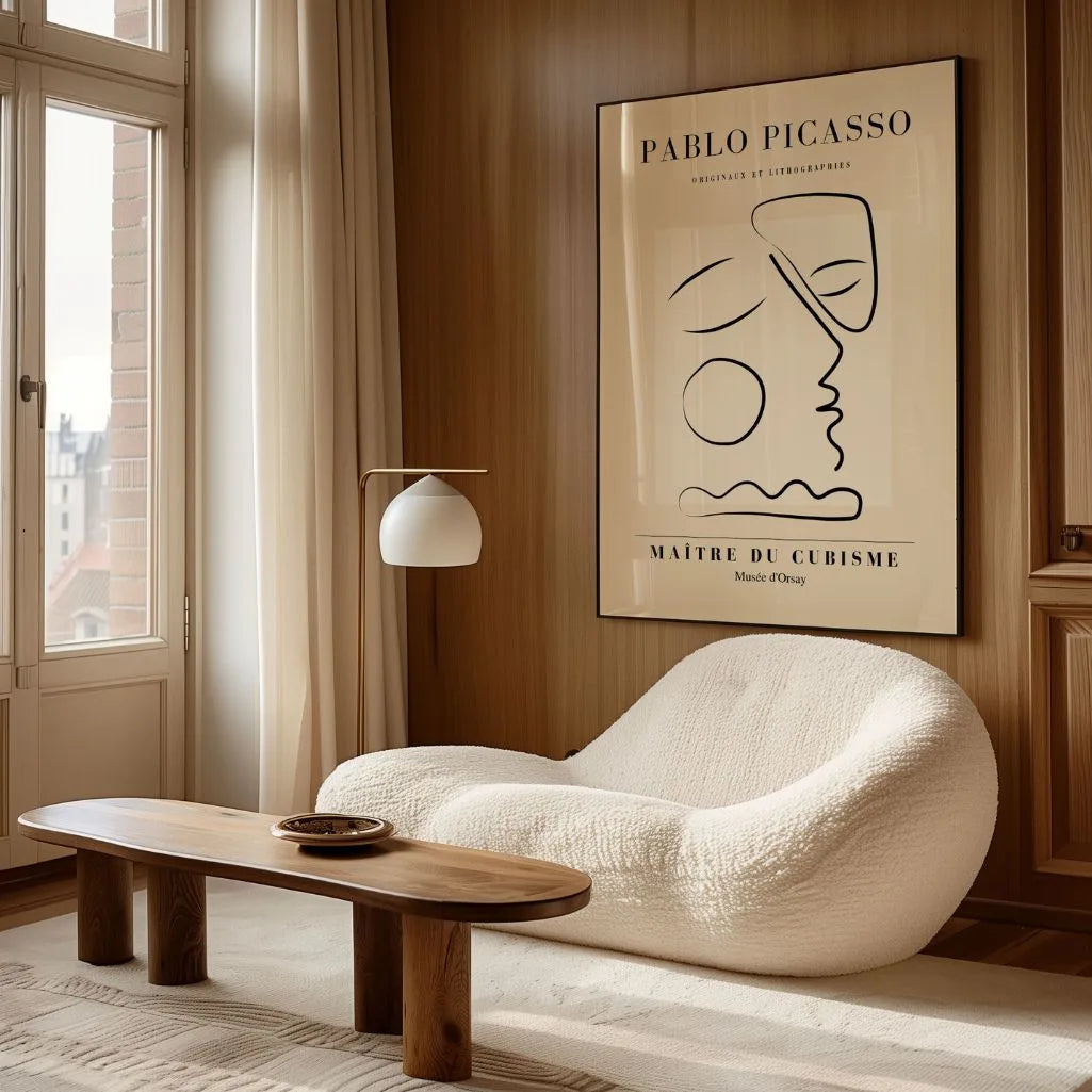 Plakat inspirowany twórczością Pablo Picasso – Profil zadumy