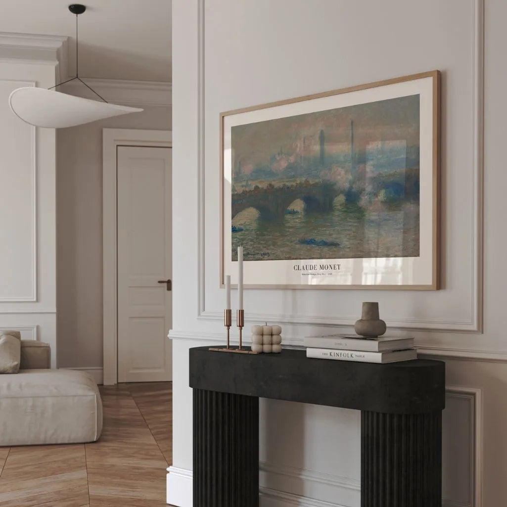 Claude Monet – Waterloo Bridge, Szary dzień Plakat