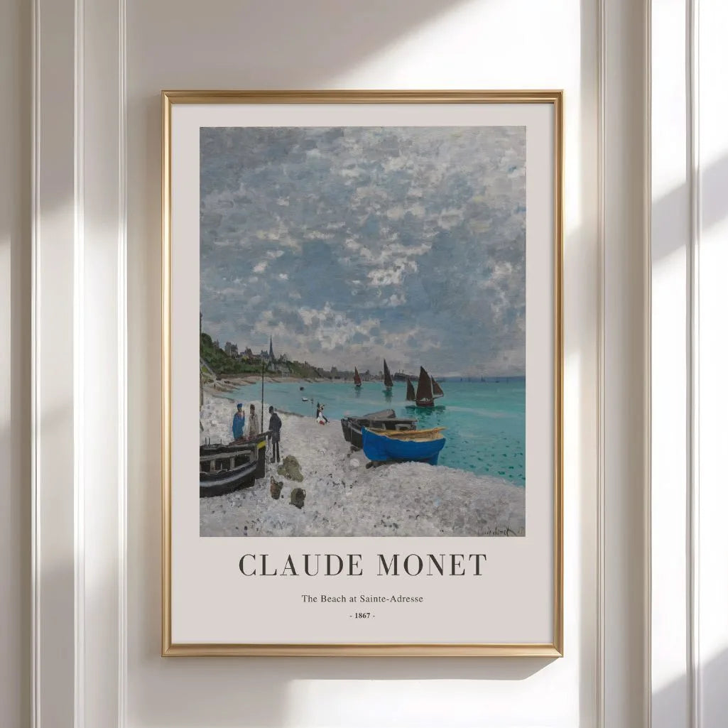 Plakat Claude Monet – Plaża w Sainte-Adresse, 1867