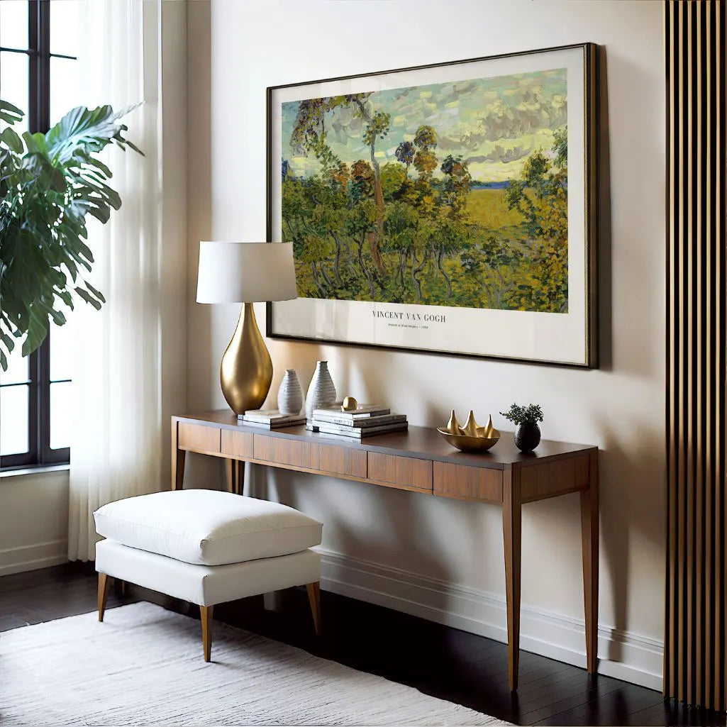 Plakat Vincent van Gogh – Zachód słońca w Montmajour, (Format Poziomy)