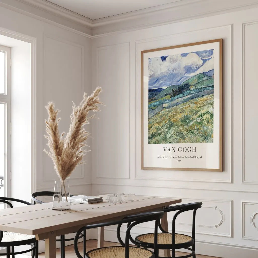 Plakat Vincent van Gogh – Górski krajobraz za szpitalem Saint-Paul