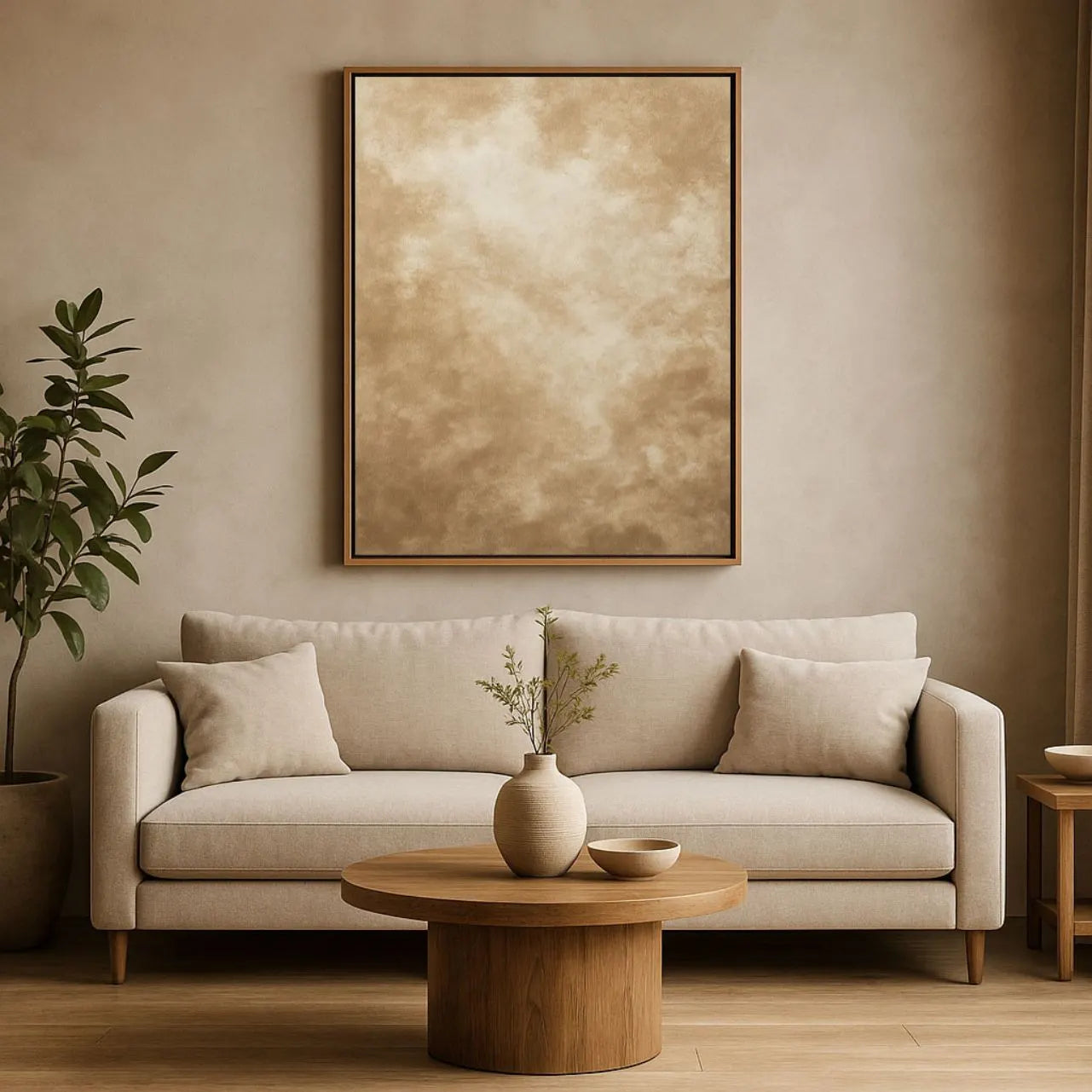 Obraz na płótnie w ramie – Cisza piasku