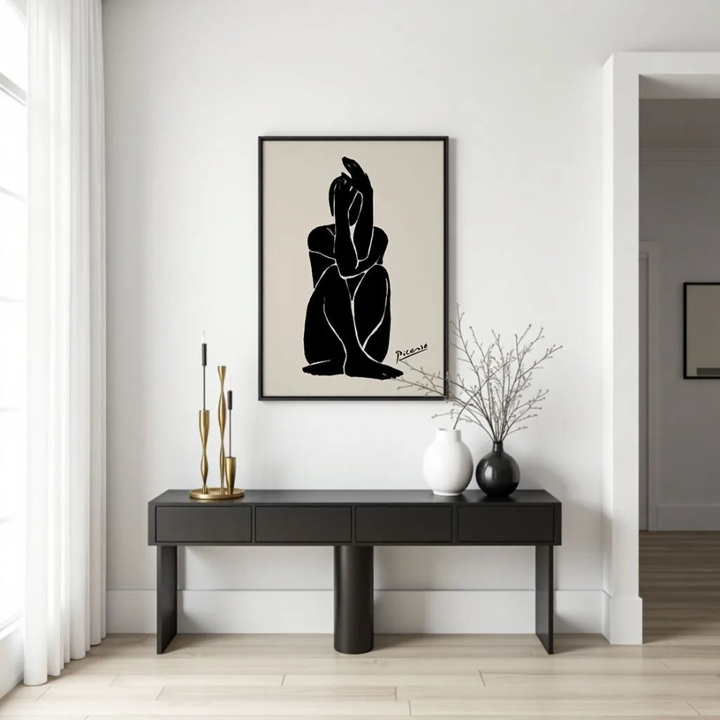 Plakat inspirowany twórczością Pablo Picasso – Cisza formy