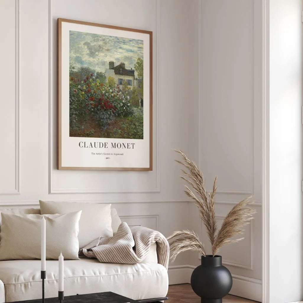 Claude Monet – Ogród artysty w Argenteuil Plakat, 1873