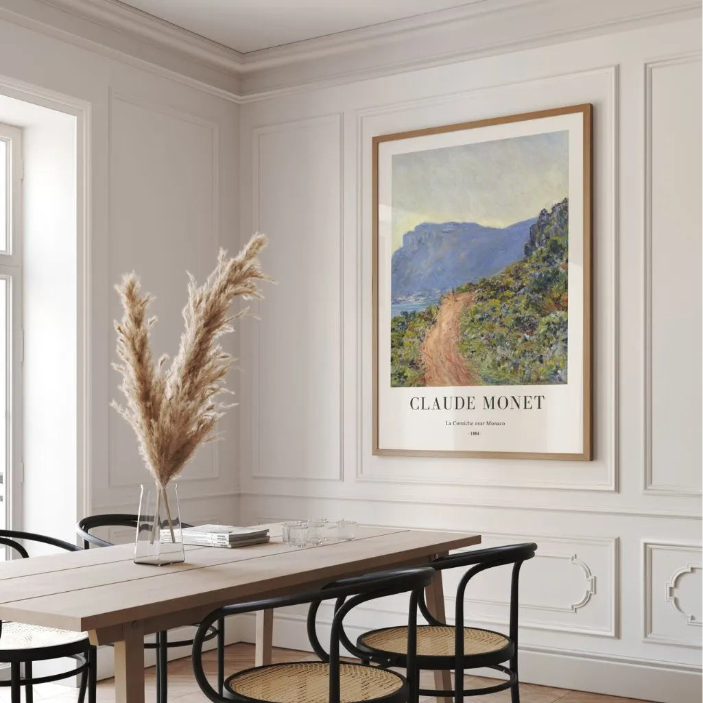 Claude Monet – La Corniche w pobliżu Monako (1884) Plakat