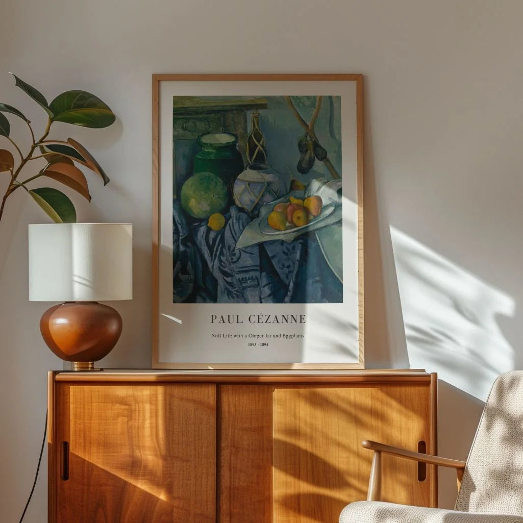 Paul Cézanne – Martwa natura z imbirem i bakłażanami Plakat (1893–1894)