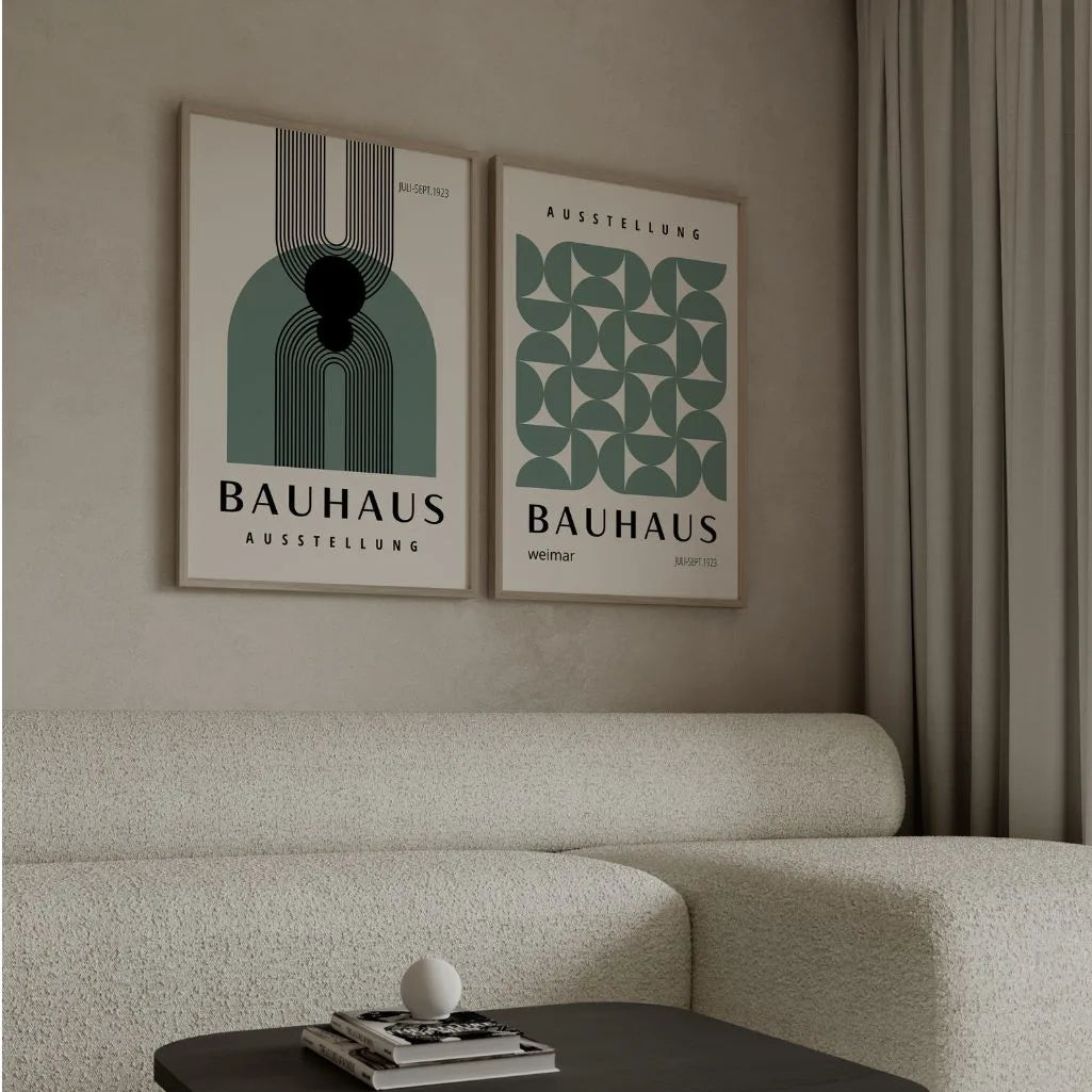 Bauhaus Czerń Zieleń – Zestaw 2 plakatów