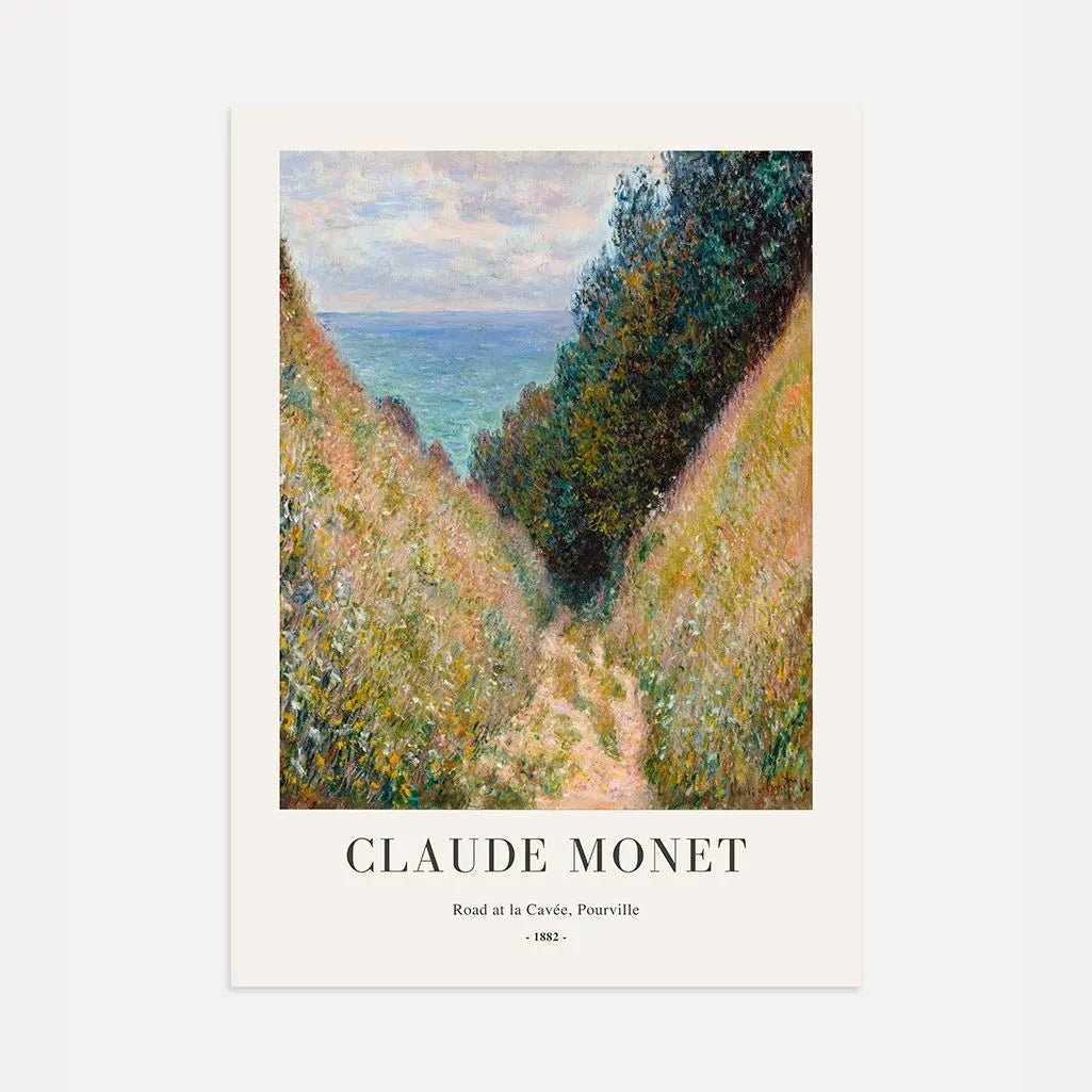 Claude Monet – Droga w La Cavée, Pourville Plakat, 1882