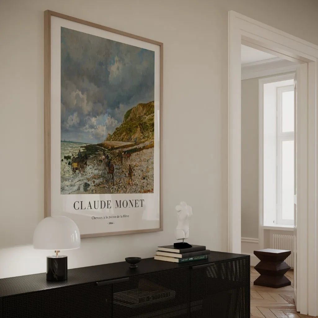 Claude Monet – Konie na przylądku Pointe de la Hève Plakat