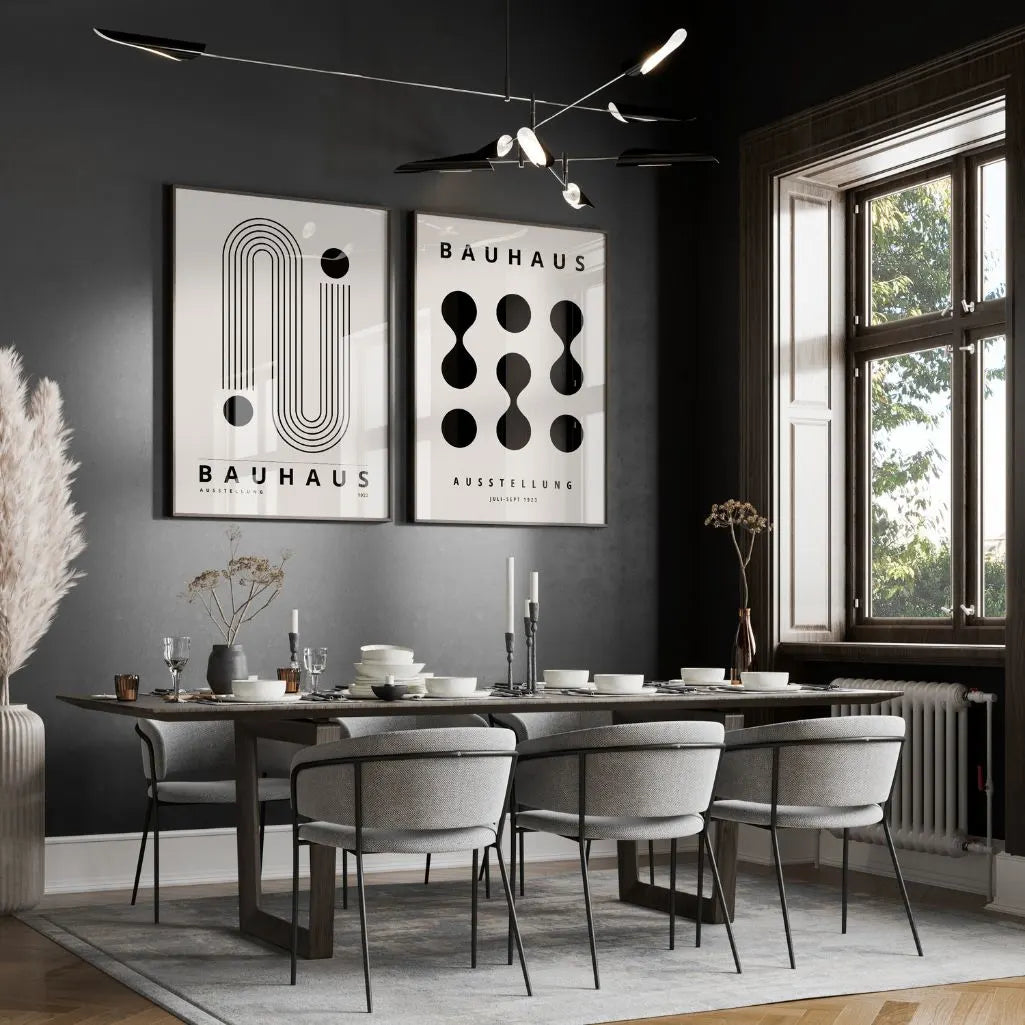 Bauhaus Czarne Formy – Zestaw 2 Plakatów