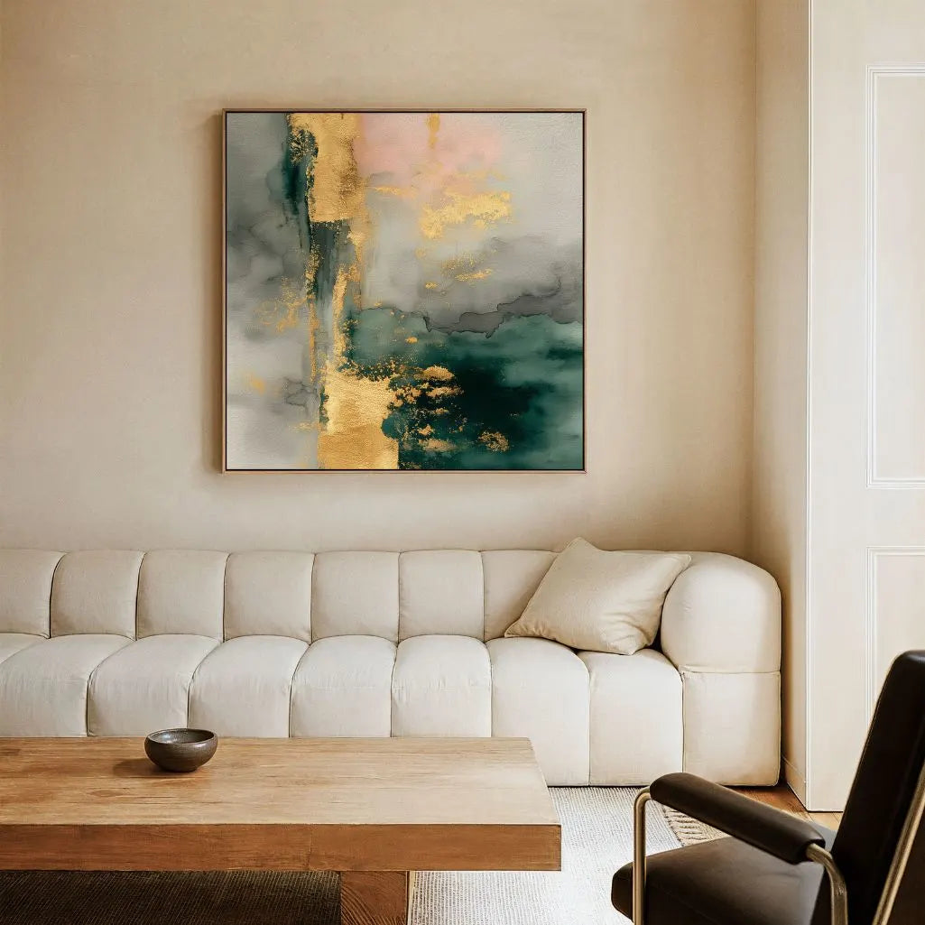 Obraz na płótnie w ramie – Złota głębia