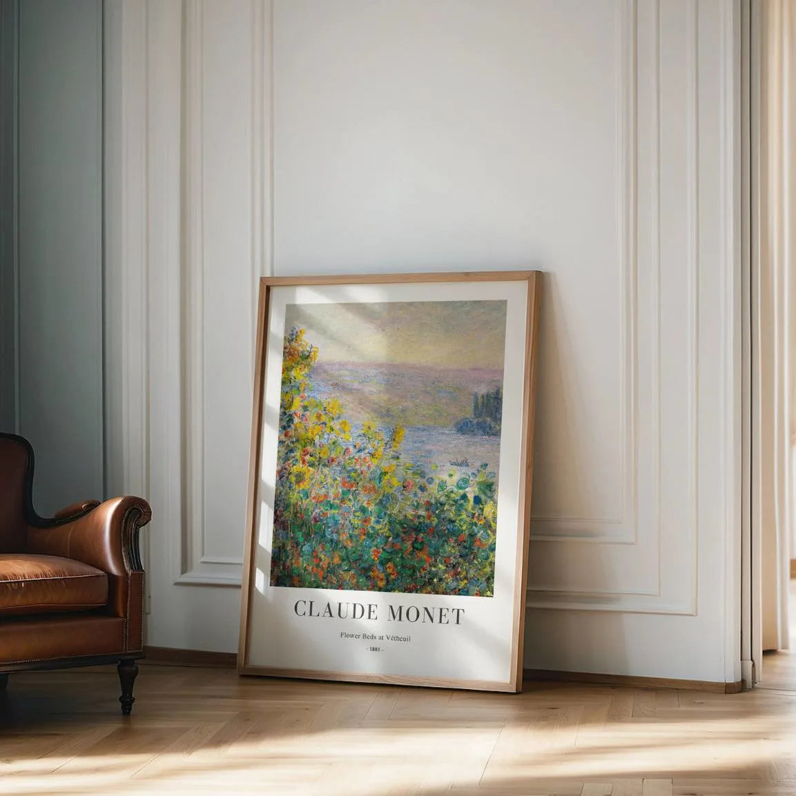 Plakat Claude Monet – Rabaty kwiatowe w Vétheuil