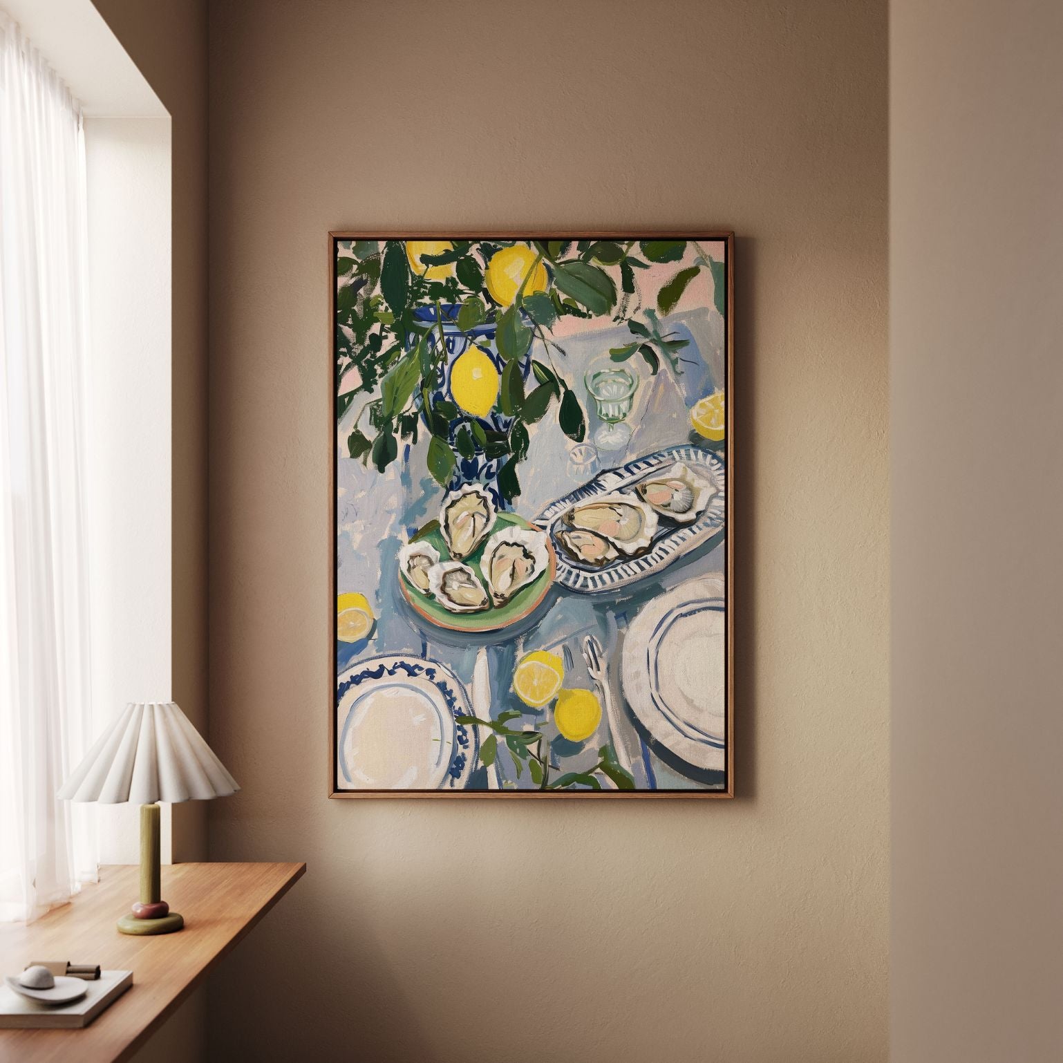 Obraz na płótnie w ramie – Letni stół