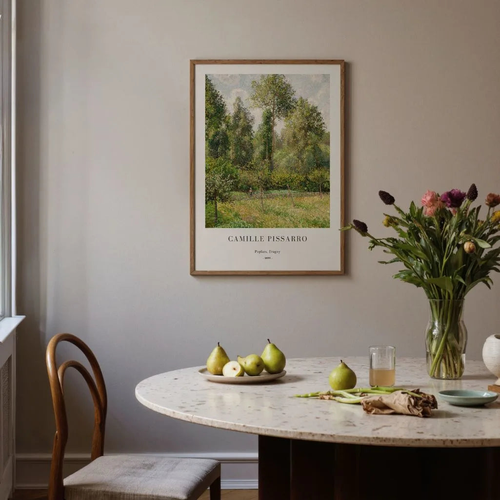 Camille Pissarro Plakat – Topole, Eragny (1895)