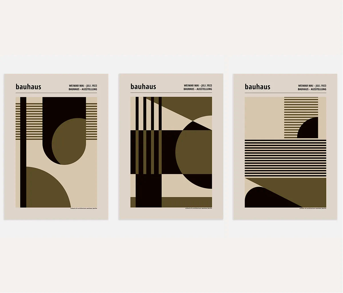 Weimar Rhythm Bauhaus Poster Set of 3
