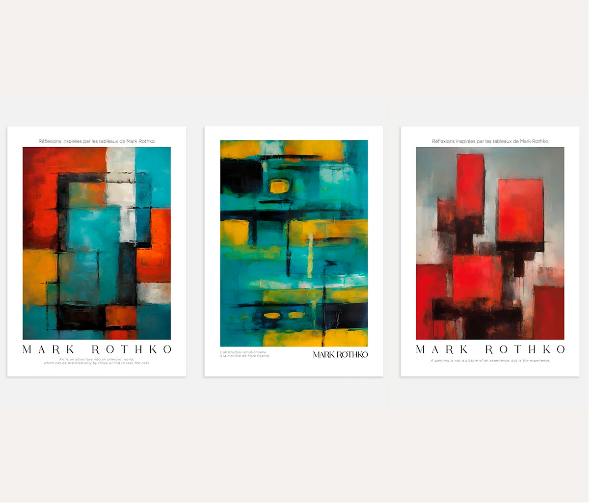 Rothko-Inspired Abstract Art Print - Modern Color Block Wall Art