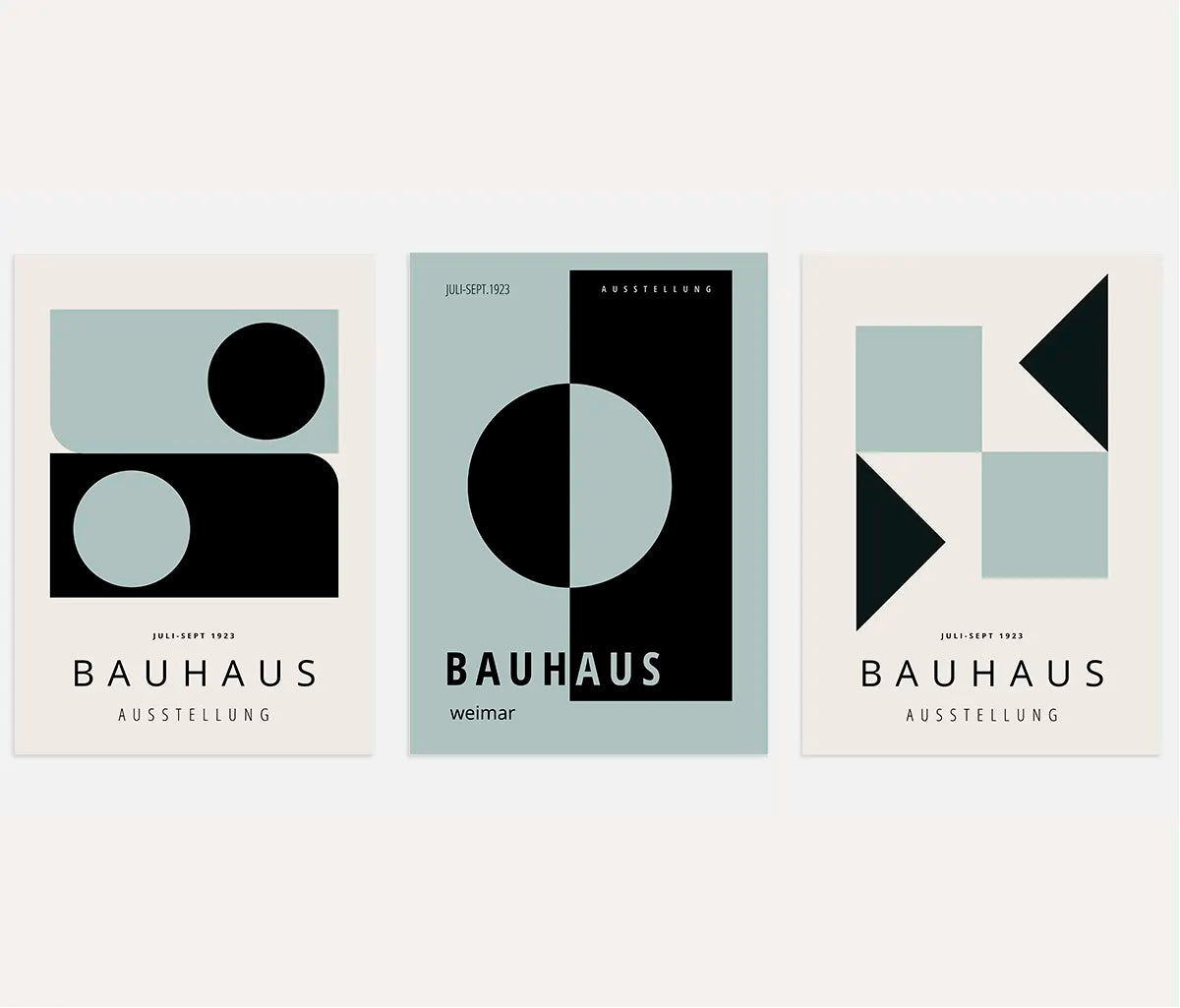 Weimar Geometry Bauhaus Poster Set of 3