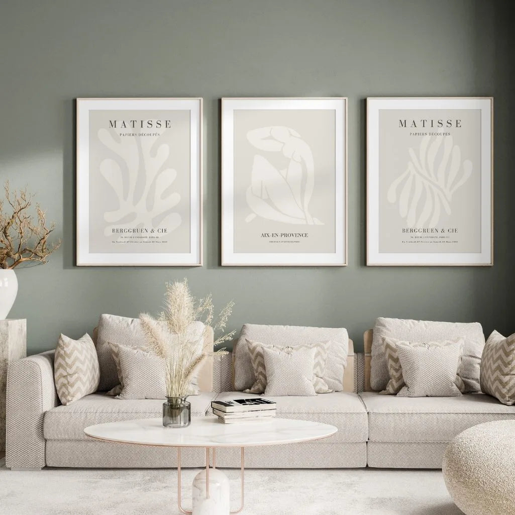 Henri Matisse Soft Organic Forms – Set of 3 Posters