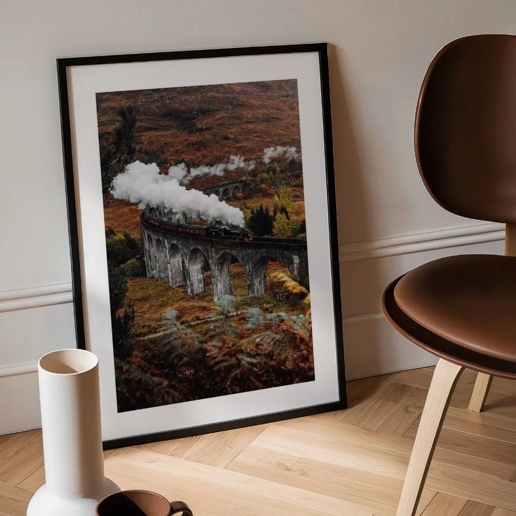 Retro Steam Train Poster