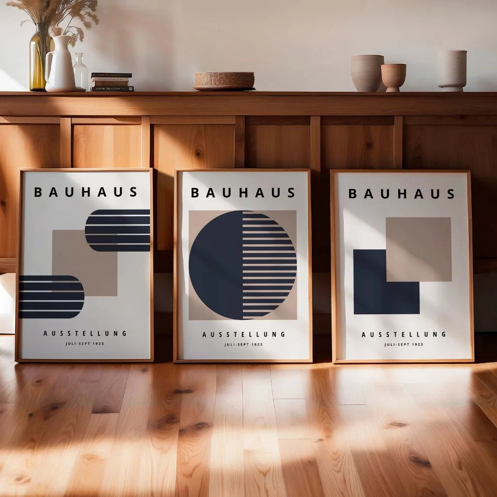Bauhaus Weimar Line Tension Set of 3 Posters