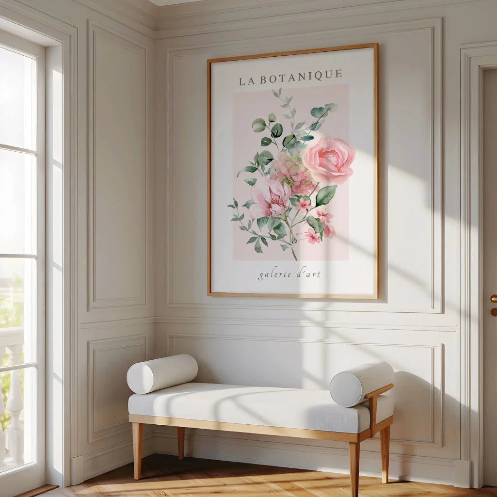 Pastel Rose Garden Poster