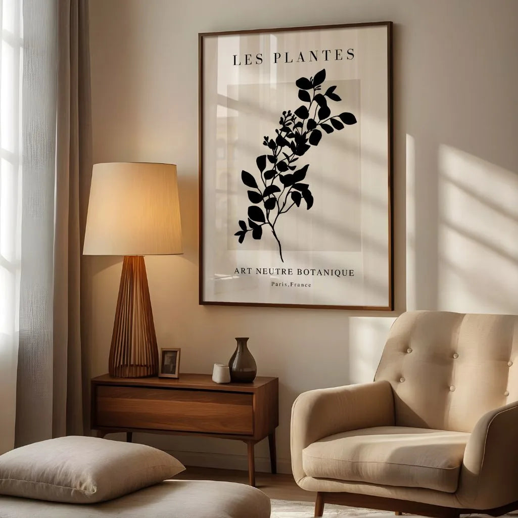 Minimalist Noir Branch Poster