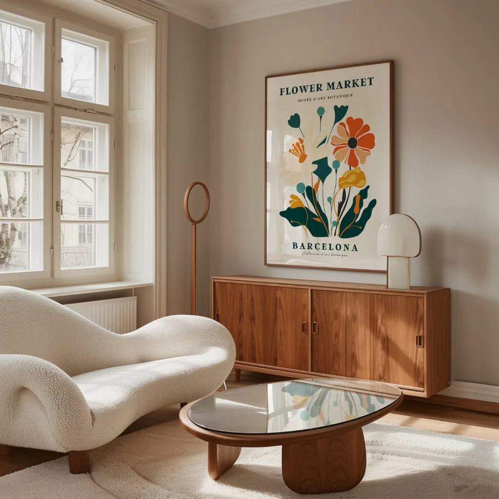 Plakat Targ kwiatowy w Barcelonie