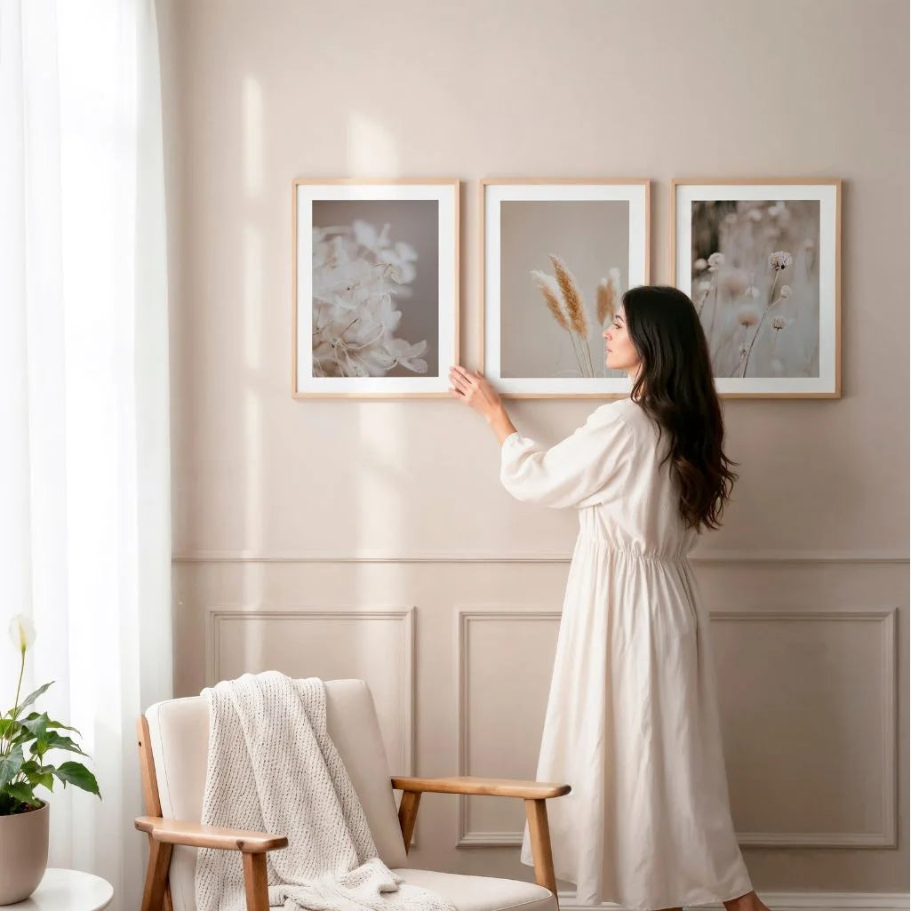 Neutral Botanical Prints – Minimal Nature Set of 3