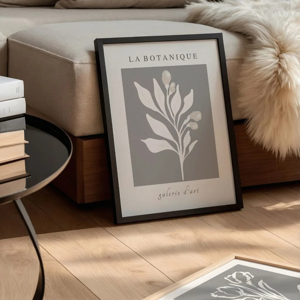 Graphite Botanique Plant Poster