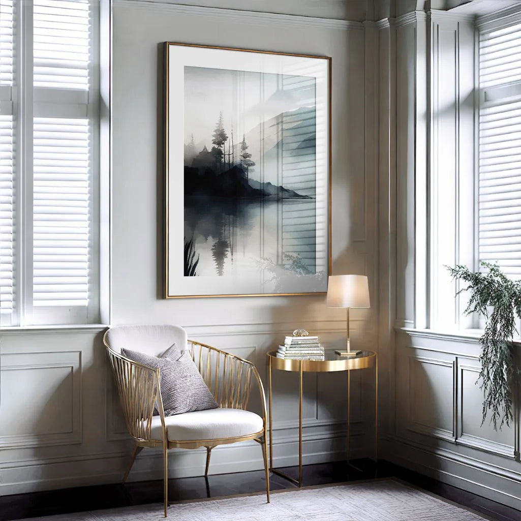 Misty Forest Island Poster