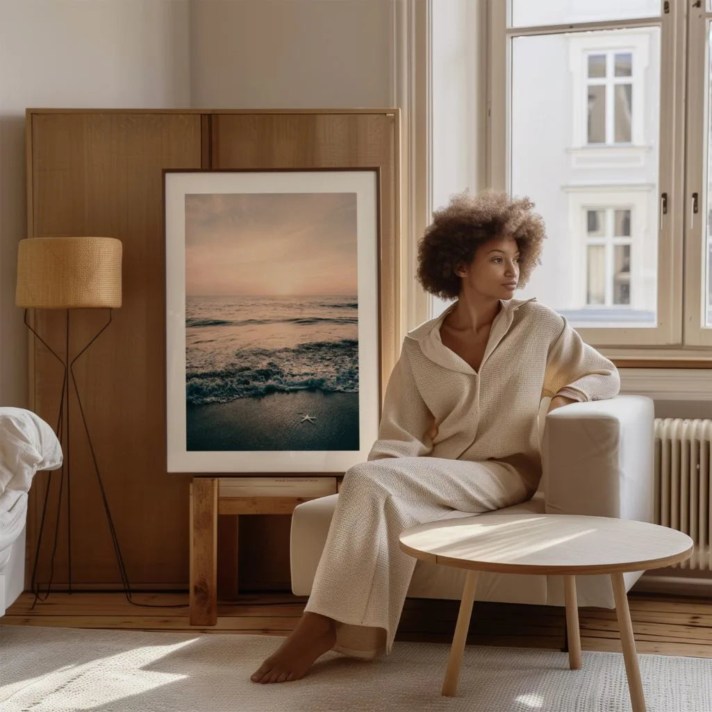 Beach at Sunrise Poster