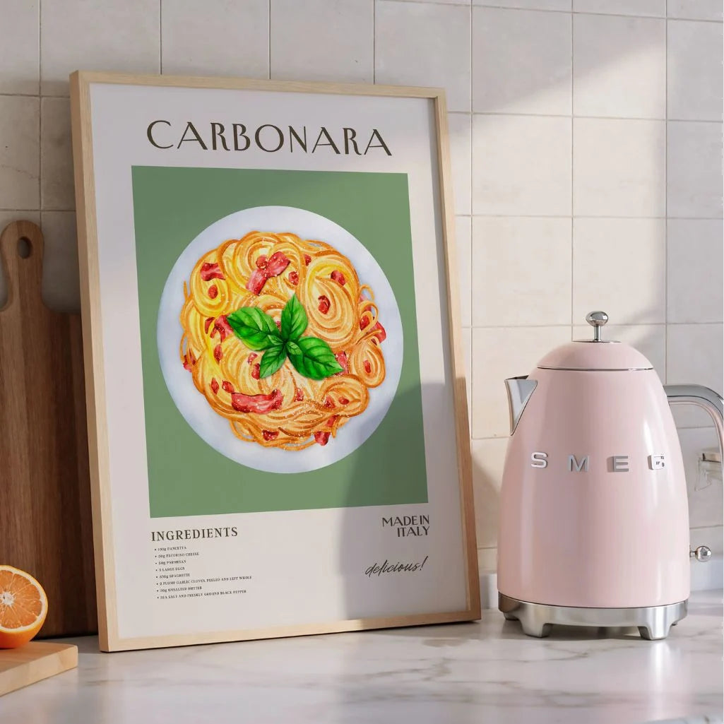 Plakat Makaron Carbonara