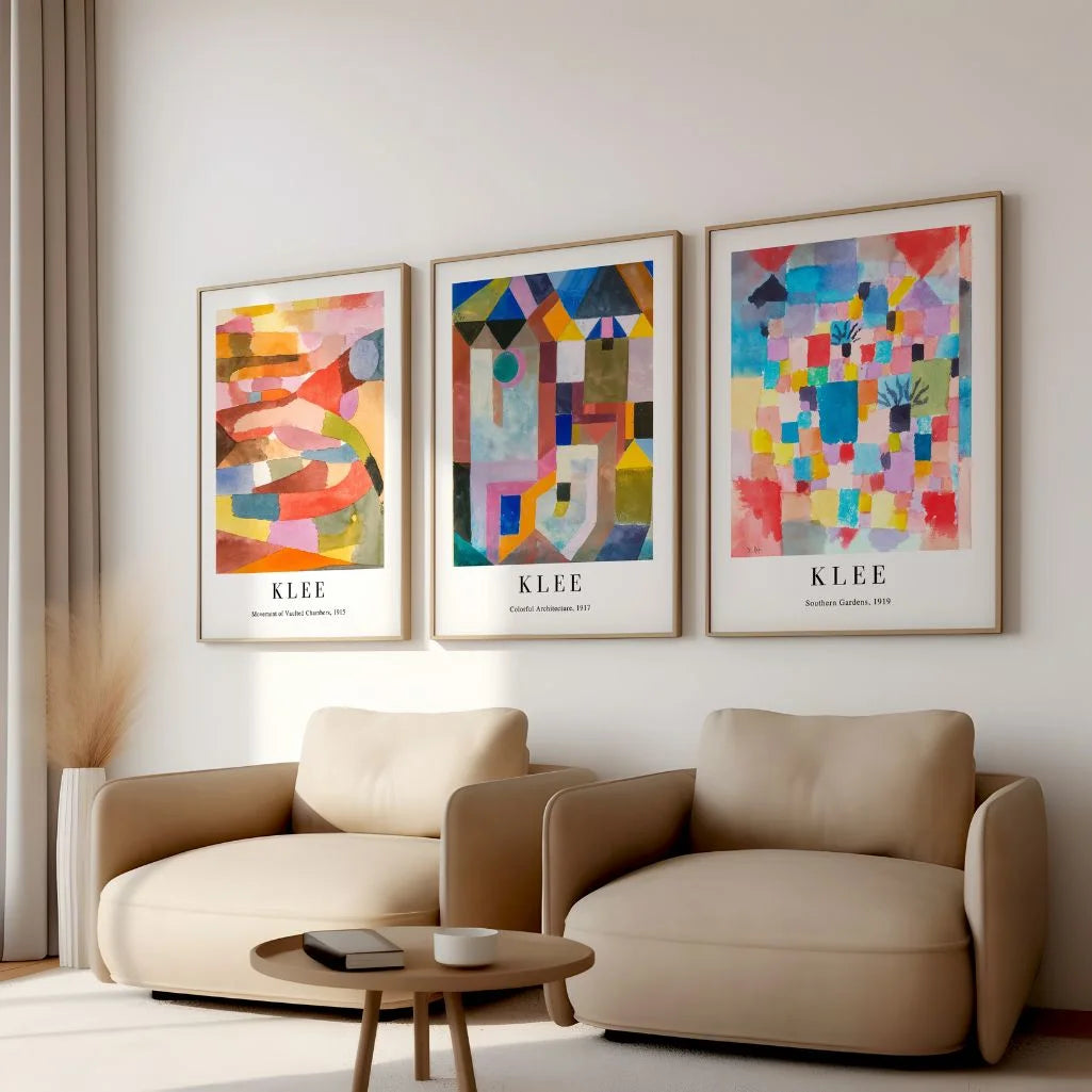 Paul Klee Color & Architecture – Set of 3 Posters