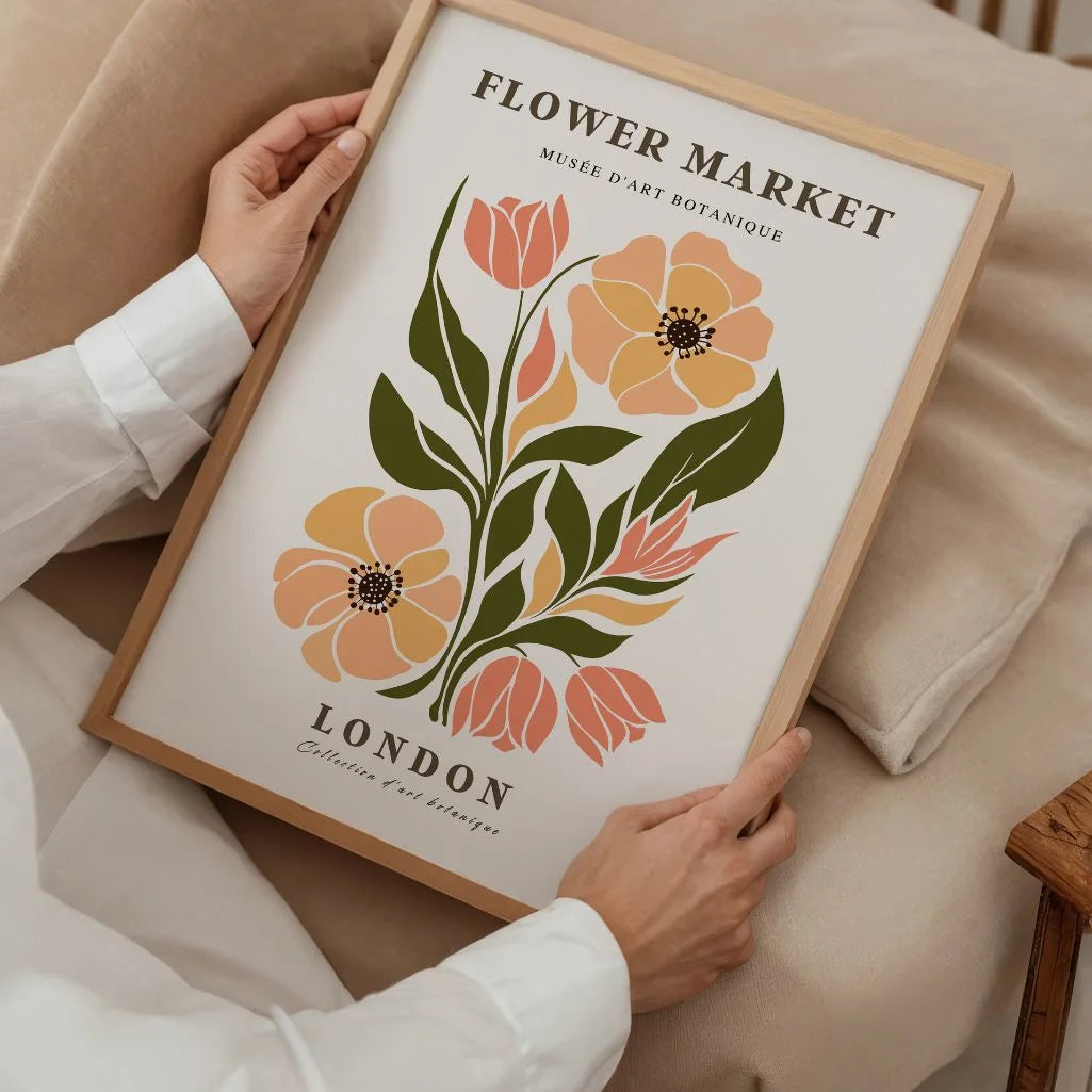 Plakat Kwiatowy Targ kwiatowy w Londynie