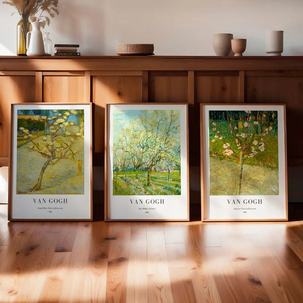 Vincent van Gogh Blossom Trees – Set of 3 Posters