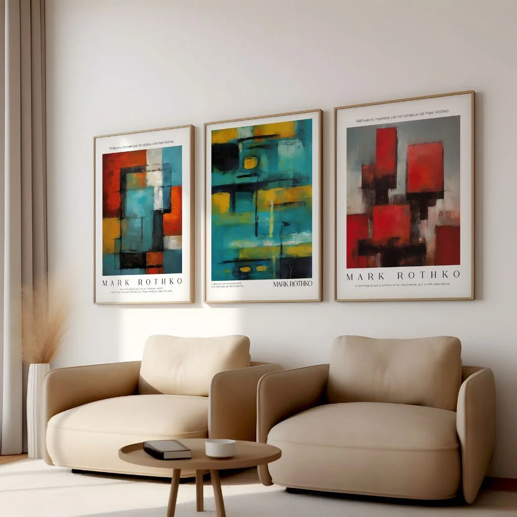 Rothko-Inspired Abstract Art Print - Modern Color Block Wall Art