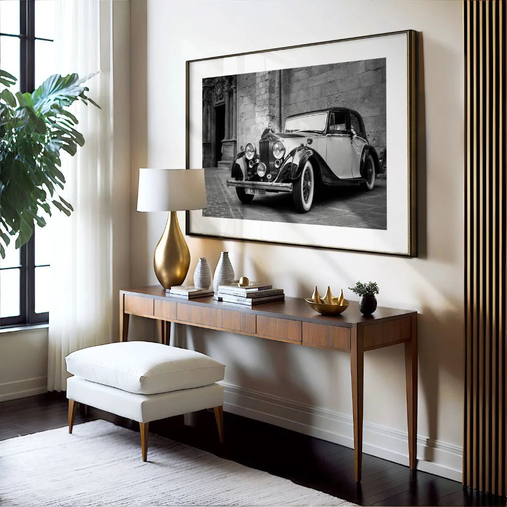 Plakat Klasyczny Samochód w Stylu Retro