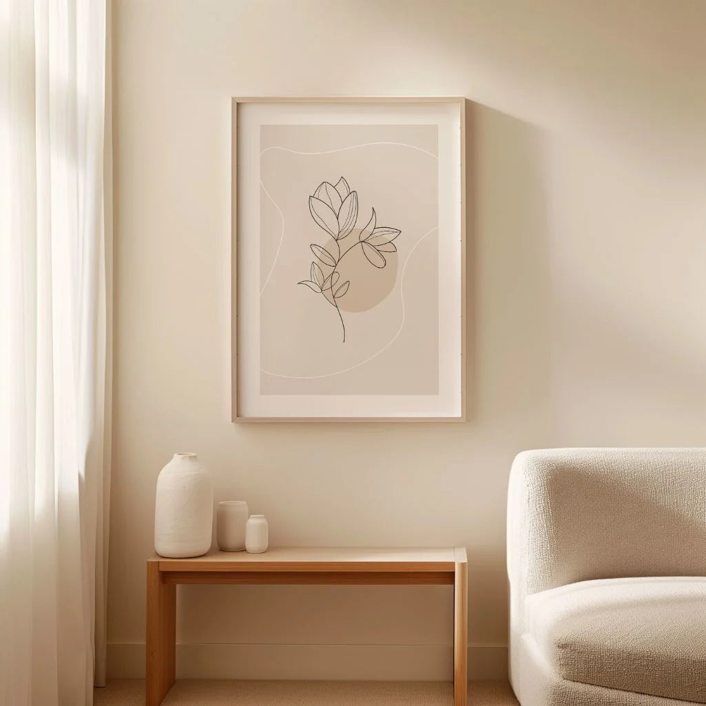 Linear Flower Poster