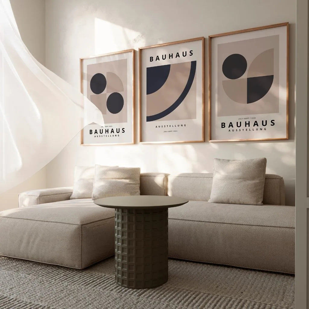 Bauhaus Form and Silence Set of 3 Posters