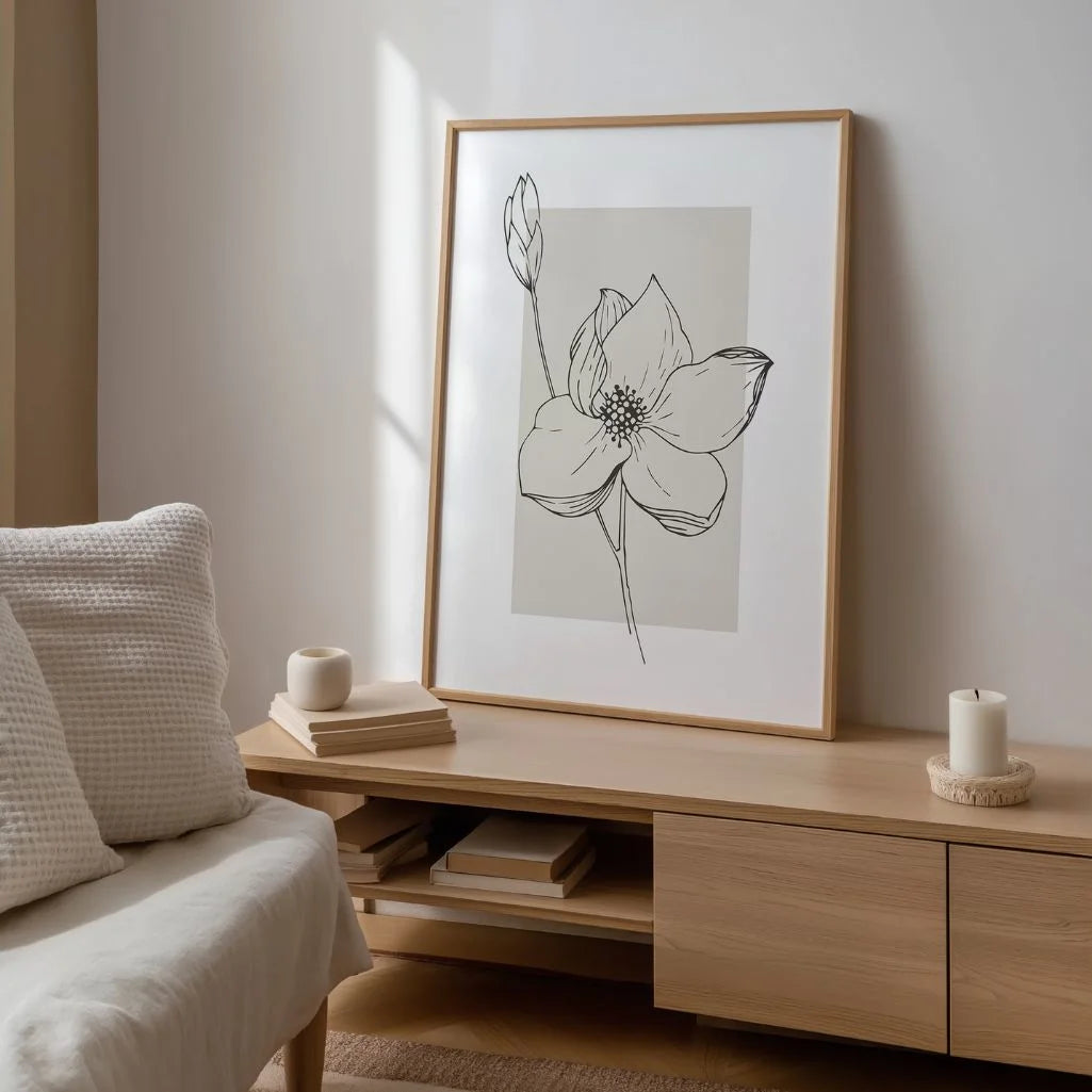 Plakat Kwiatowa Sylweta Zawilec