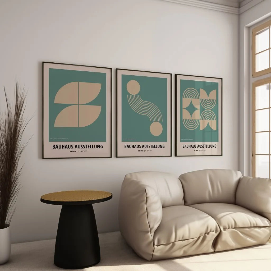 Bauhaus Weimar Space Rhythm Set of 3 Posters