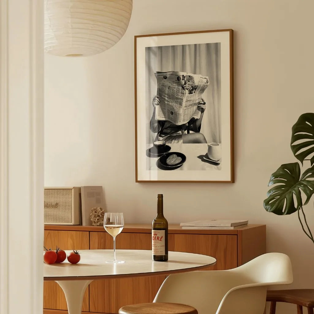 Morning with Newspaper Poster