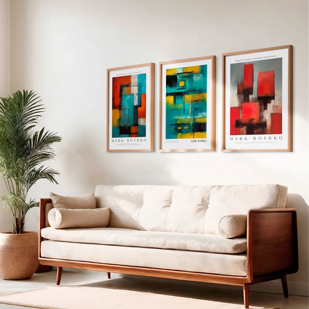 Rothko-Inspired Abstract Art Print - Modern Color Block Wall Art
